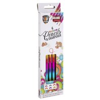 Set Creioane Colorate 6 buc + Ascutitoare