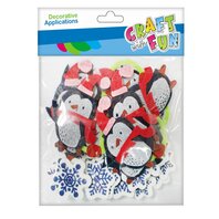 Stickere decorative de Craciun - Pinguini - 30 de bucati