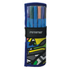 Super Set Mitama Roll-up VISUAL Pixuri colorate  + Penar detasabil echipat cu 25 piese: 17 pixuri, 4 pixuri cu gel, 4 markere cu doua capete