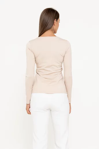 Bluză basic bej B4533