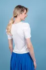 Bluza casual cu manecile bufante ivory B4314 thumbnail picture - 
