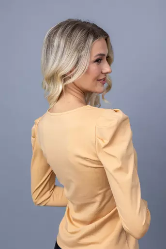 Bluza jerse maneci bufante camel B4327