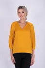 Bluza satin in anchior mustar B4225 thumbnail picture - 