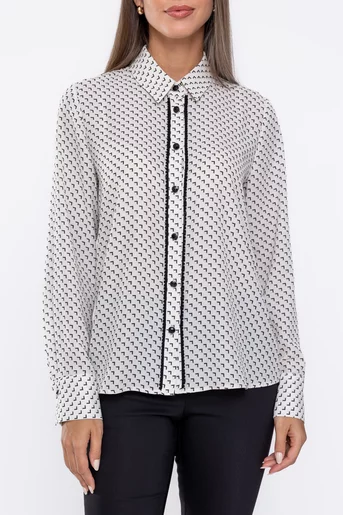 Cămașă Caramel imprimată cu bandă decorativă B4535