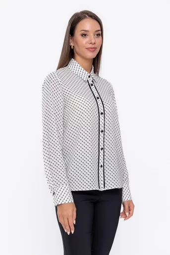 Cămașă Caramel imprimată cu bandă decorativă B4535