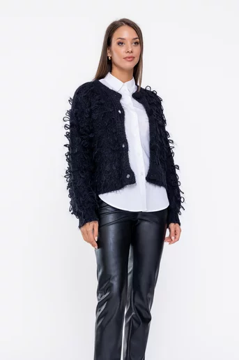 Cardigan scurt negru BBA0905