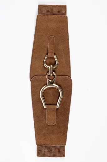 Curea elastică lată maro C160803