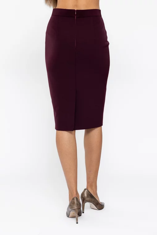 Fustă Caramel conică burgundy  F3511 thumbnail picture - 