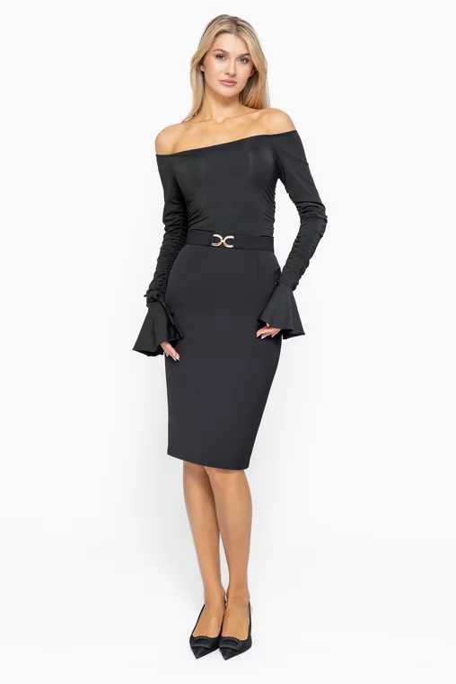 Fustă Caramel conică cu accesoriu F3515 thumbnail picture - 