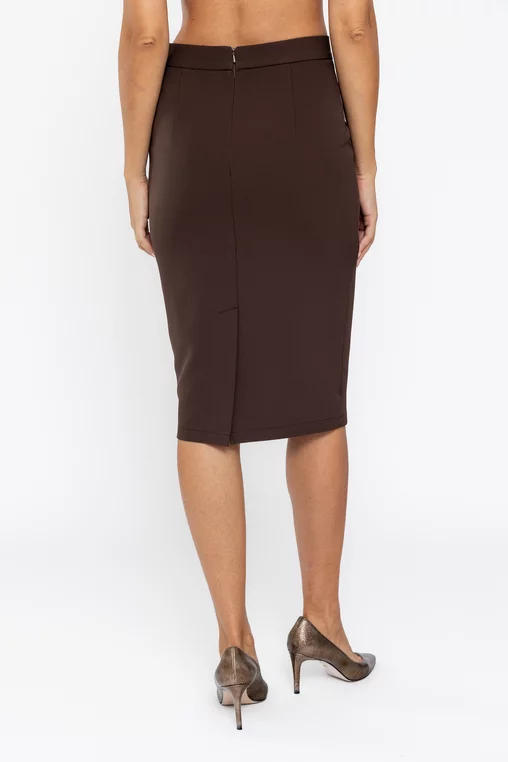 Fustă Caramel conică maro  F3511 thumbnail picture - 