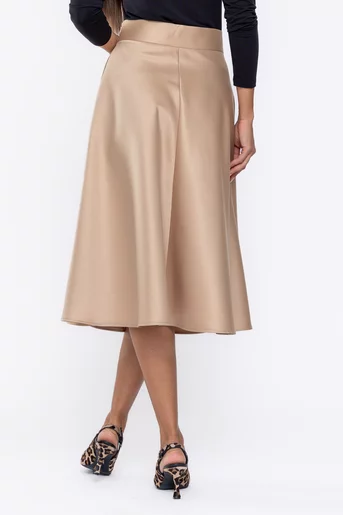 Fustă Caramel elegantă aurie F3512
