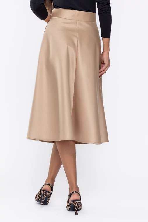 Fustă Caramel elegantă aurie F3512 thumbnail picture - 