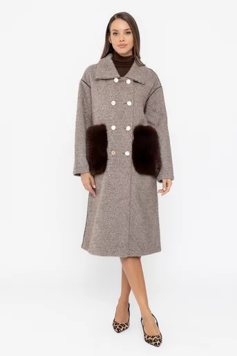 Palton lejer cu buzunare pătrate JDP1004