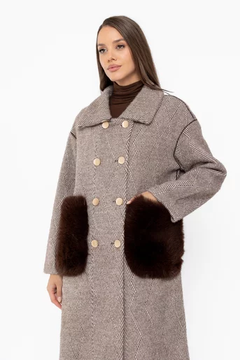 Palton lejer cu buzunare pătrate JDP1004