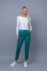 Pantaloni casual cu elastic si snur verde  inchis  P2305 thumbnail picture - 