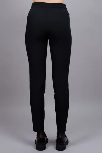 Pantaloni office cu clape si accesoriu metalic P2302