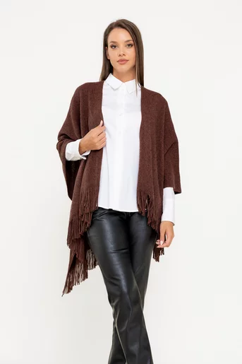 Poncho cu fir lame maro BLAM0806