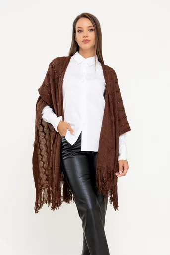 Poncho cu franjuri și paiete BDP0807