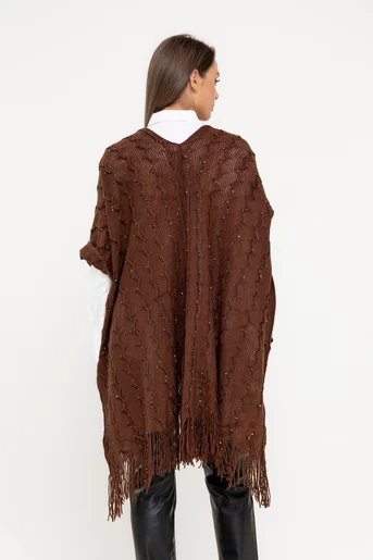 Poncho cu franjuri și paiete BDP0807