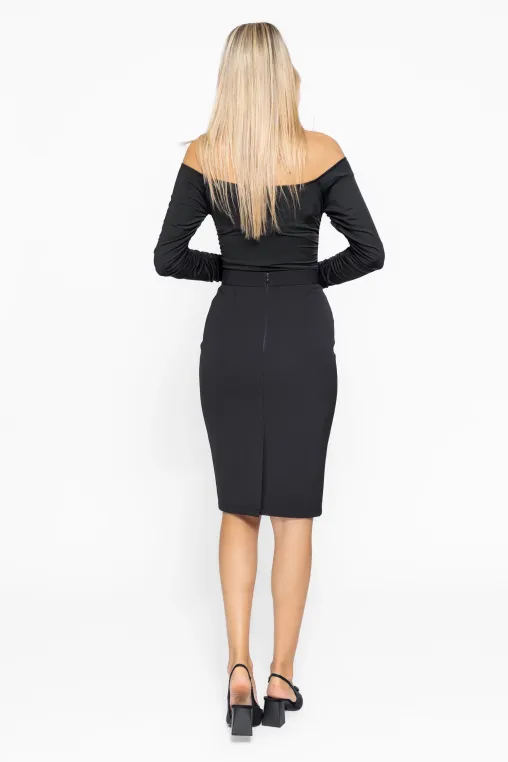 Fustă Caramel conică cu accesoriu F3515 thumbnail picture - 