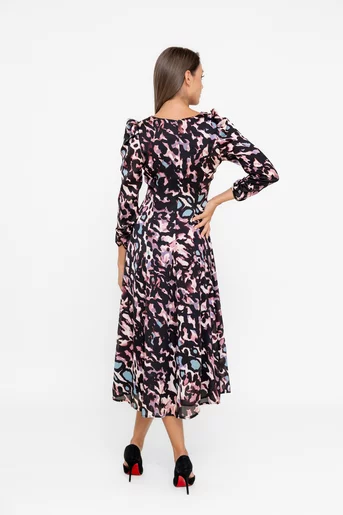 Rochie Caramel midi animal print mov R8566