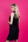 Rochie eleganta din matase cu franjuri R8317 thumbnail picture - 