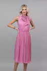 Rochie eleganta din matase cu funda roz R8335 thumbnail picture - 