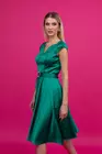 Rochie eleganta  satin verde cu catarama R8323 thumbnail picture - 