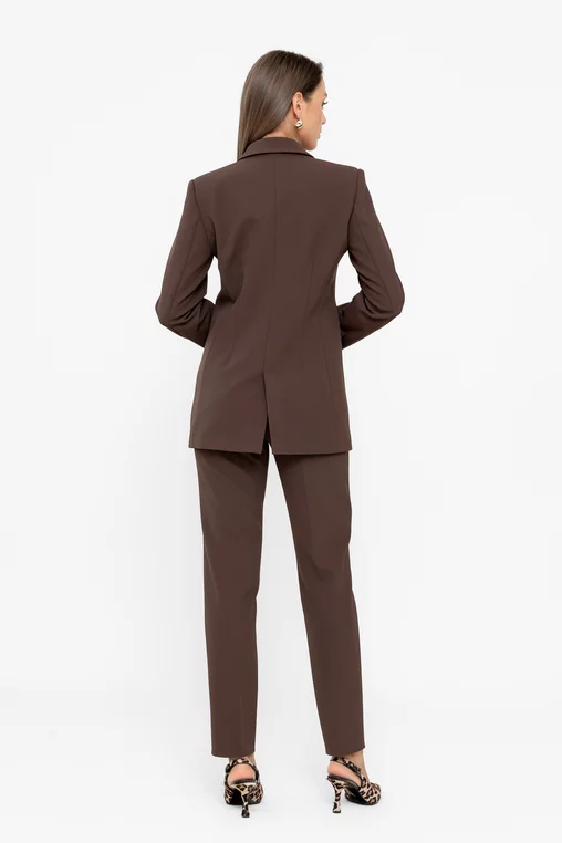 Sacou Caramel double-breasted maro S1513 thumbnail picture - 