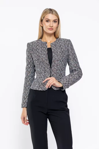 Sacou Caramel elegant cu fir lame multicolor S1517