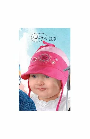 Caciula din bumbac pentru fetite 2-4 ani - AJS 28-054 roz