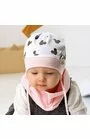 Caciula din bumbac pentru fetite 1-6 luni - AJS 42-004 alb