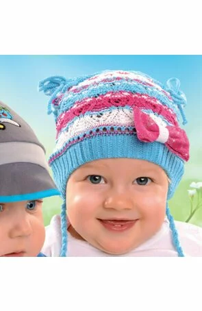 Caciula tricotata pentru fetite 6-18 luni - AJS 26-003 multicolor