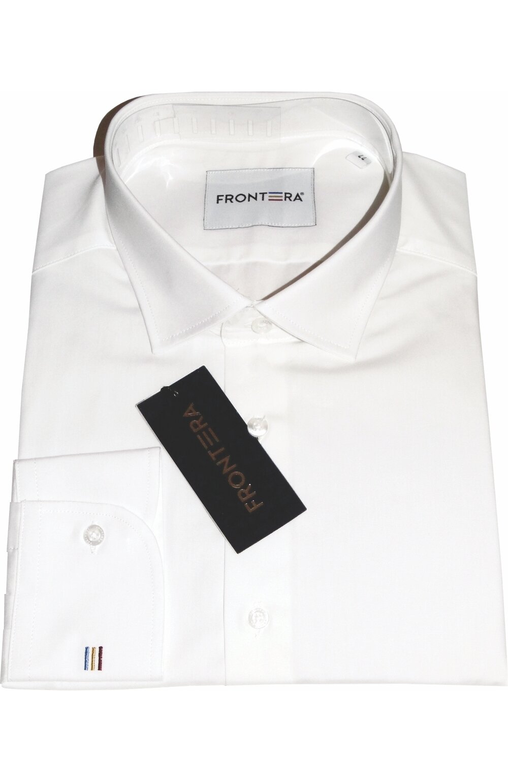 Camasa premium barbati, 100% bumbac, slim fit - frontera - alb