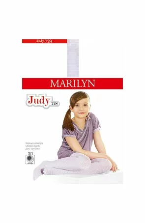 Ciorapi cu model pentru fetite - Marilyn Judy 728, 20 DEN - alb