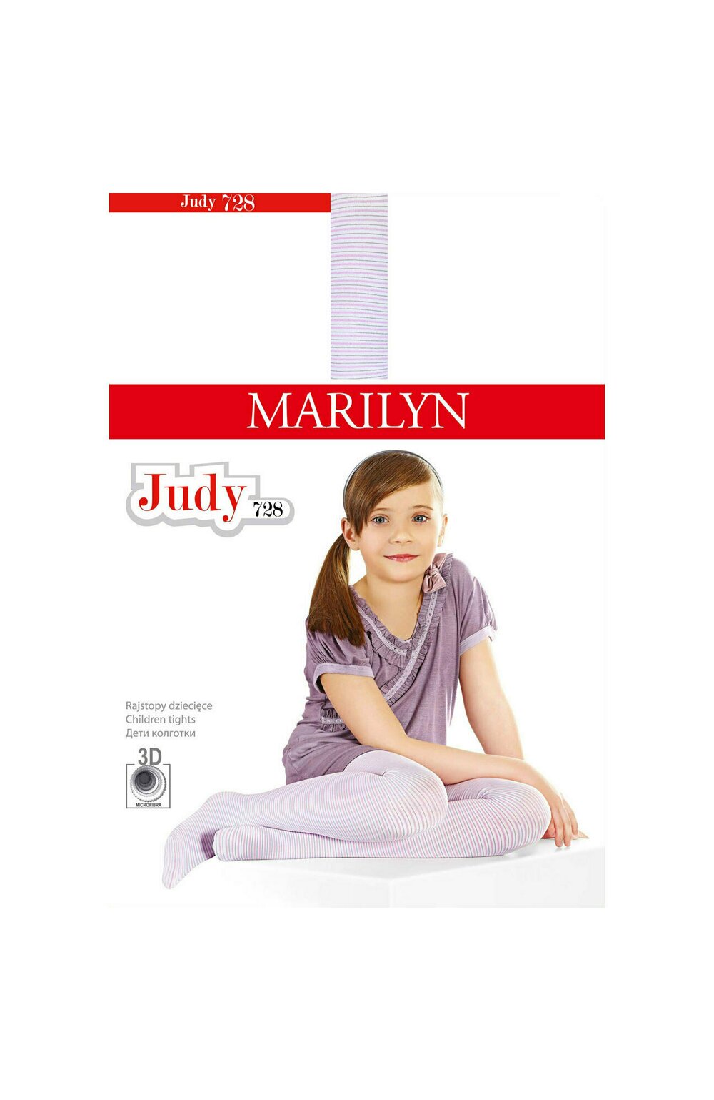 Ciorapi cu model pentru fetite – Marilyn Judy 728, 20 DEN – alb carouri imagine noua 2022