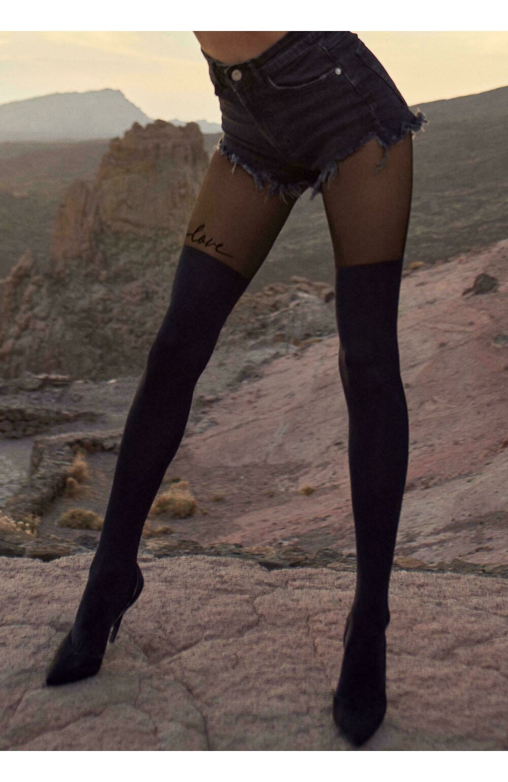 Ciorapi cu model Love – Marilyn Zazu Z01, 60 DEN – negru carouri.ro imagine noua 2022