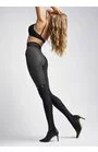 Ciorapi cu model, banda silicon - Marilyn Zazu Stars T13, 60 DEN - negru