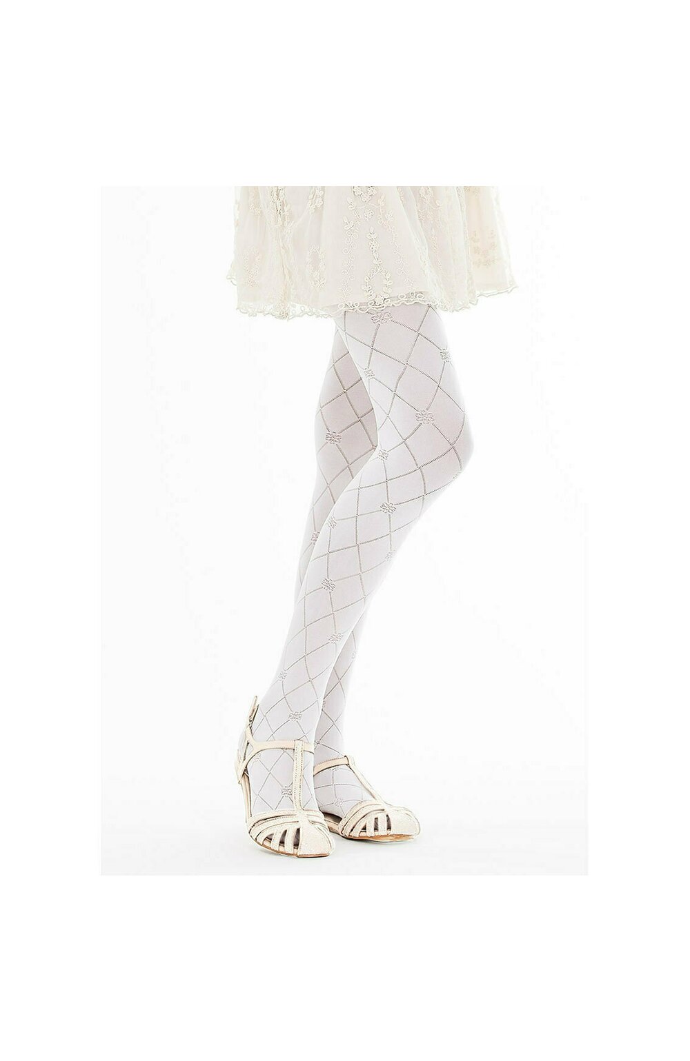 Ciorapi cu model pentru fetite – Marilyn Lily C87, 60 DEN – gri carouri imagine noua 2022