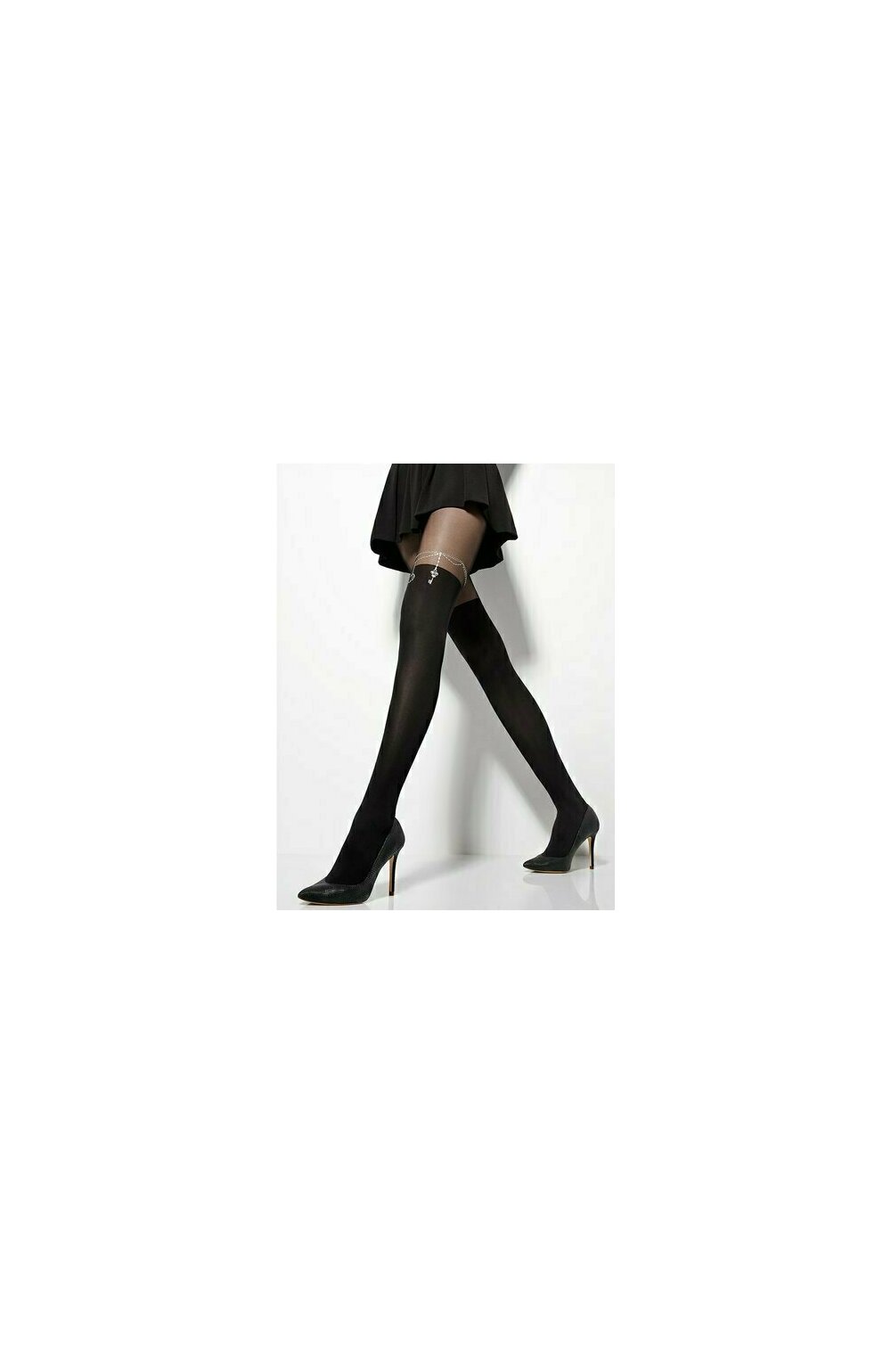 Ciorapi cu model – Marilyn Zazu Chain, 60 DEN – negru carouri imagine noua 2022