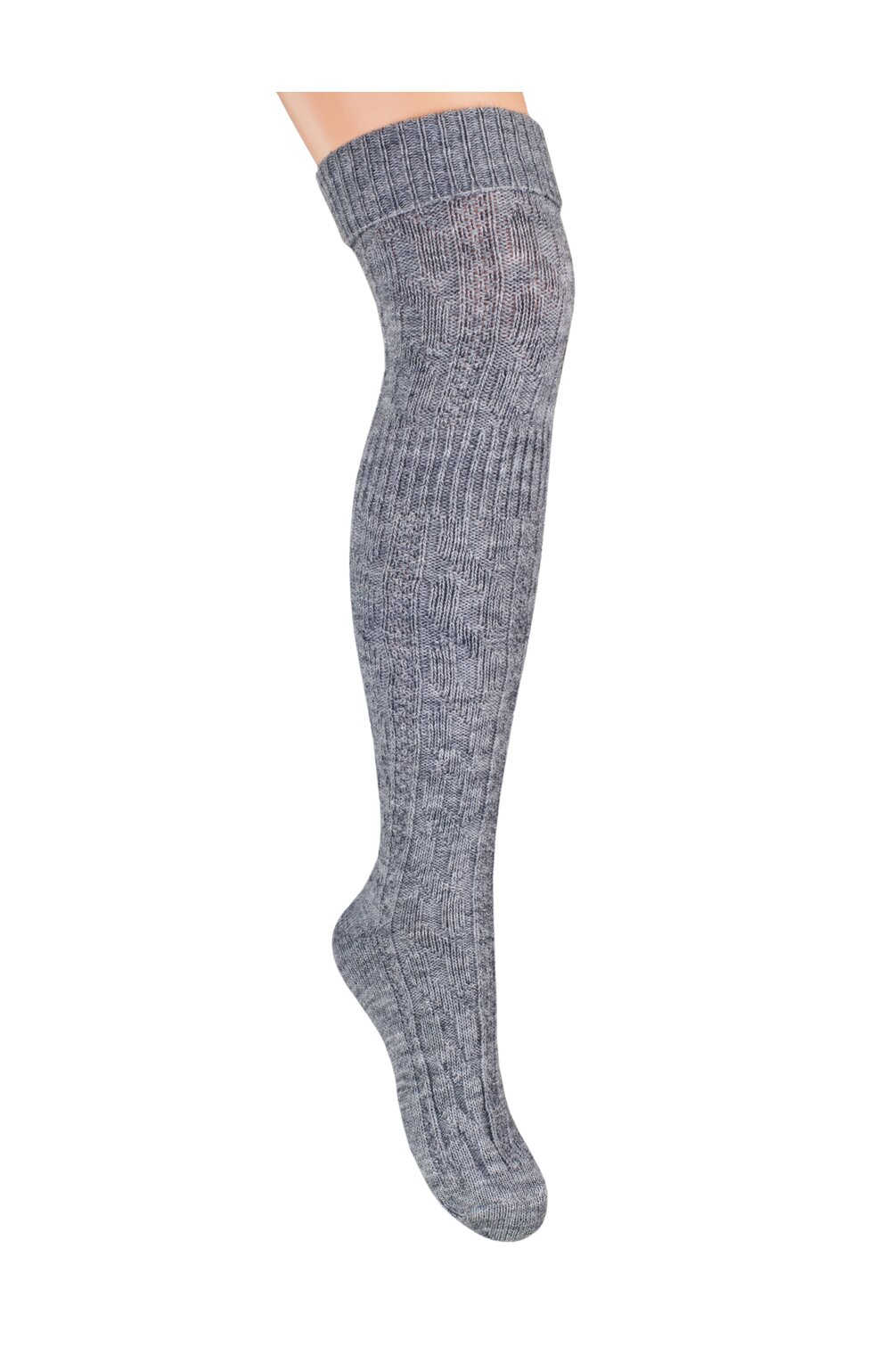 Ciorapi peste genunchi, din lana, S089-12 carouri imagine noua 2022
