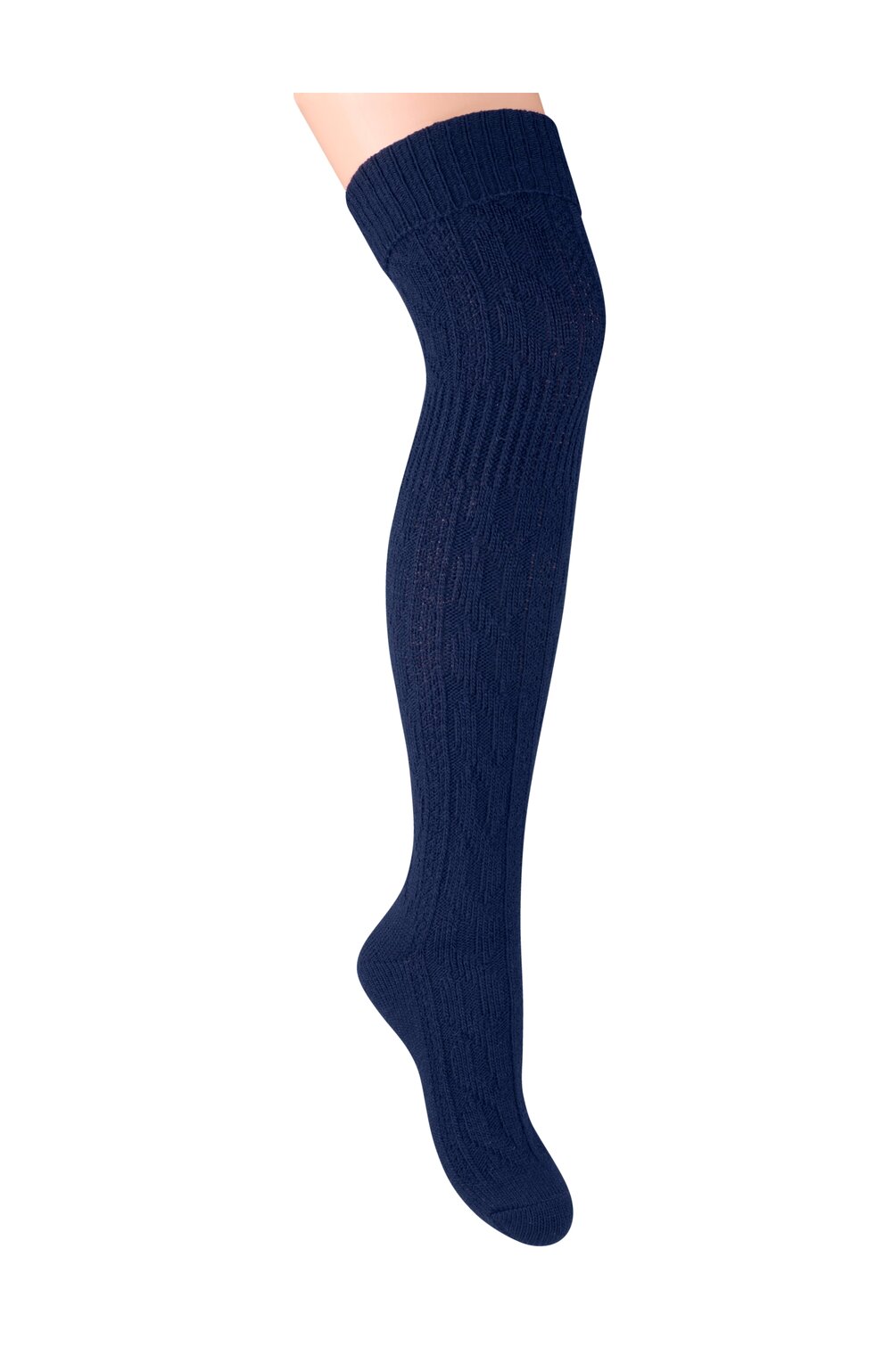 Ciorapi peste genunchi din lana – Steven S089-25 bleumarin carouri imagine noua 2022