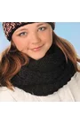 Fular tricotat pentru fete peste 12 ani - AJS 26-338 burgund, turcoaz, corai, fucsia, gri deschis