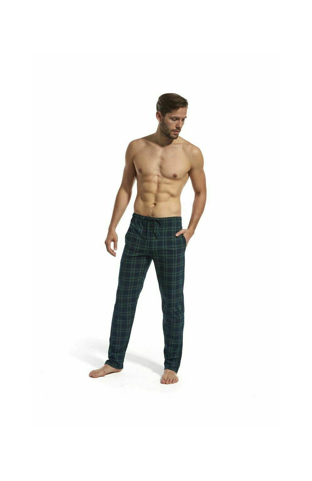 Pantaloni pijama barbati, 100% bumbac, Cornette M691-05 carouri imagine noua 2022