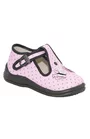 Pantofi fete, brant piele naturala, marimi 18-25, Zetpol DARIA 0835 roz cu fluturasi