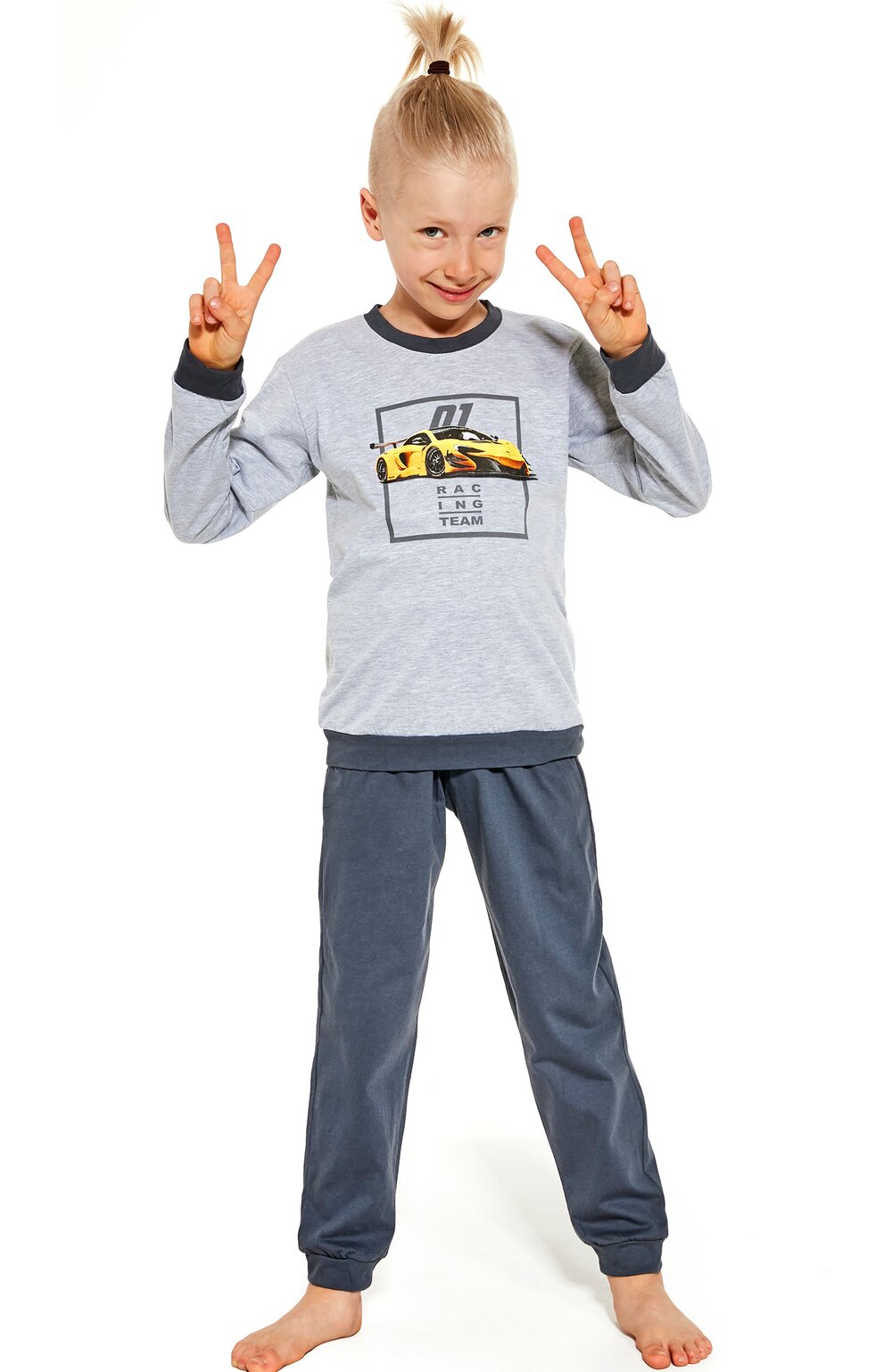 Pijama baieti 9-14 ani, 100% bumbac, Cornette B267-126 Racing Team 100 imagine noua 2022