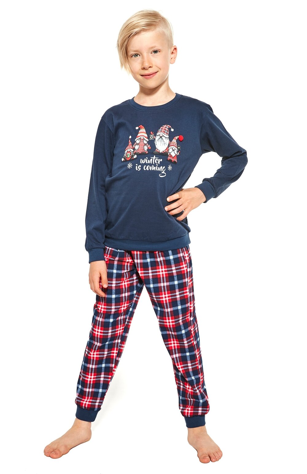 Pijama baieti 1-8 ani, colectia familie, cornette b593-122 gnomes