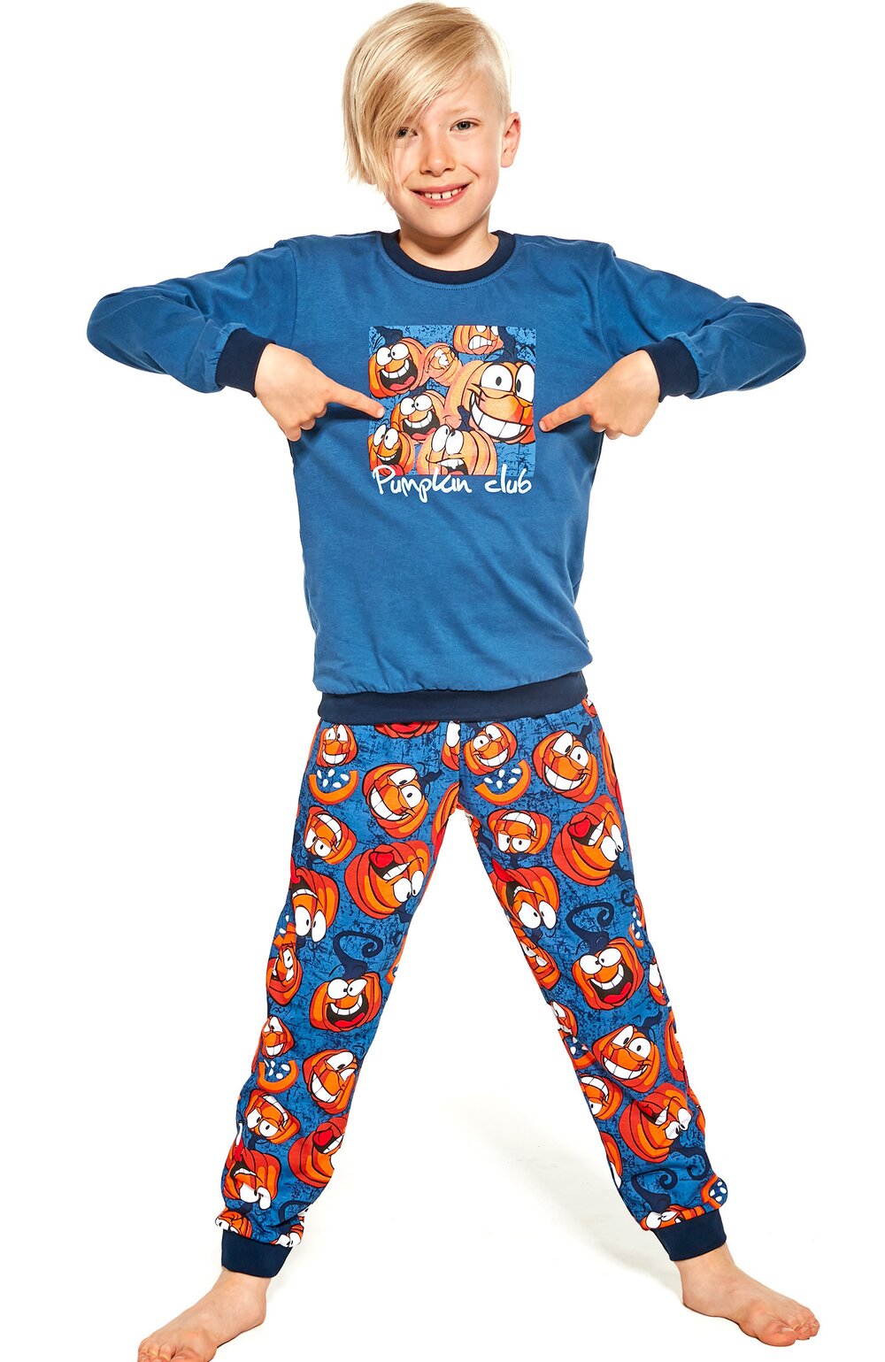 Pijama baieti 1-8 ani, colectia tata-fiu, Cornette B976-123 Pumpkin 1-8 imagine noua 2022