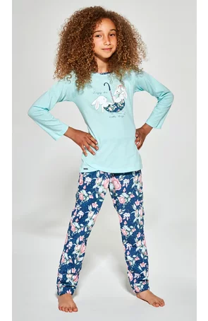 Pijama fete 9-14 ani, 100% bumbac, Cornette G031-140 Umbrella