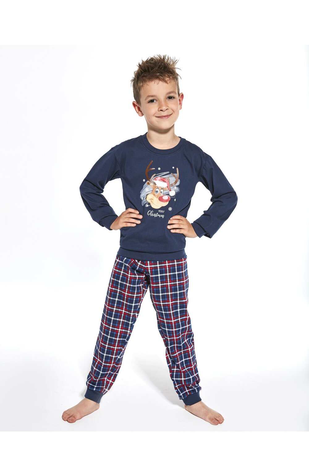 Pijama baieti 1-8 ani, colectia FAMILIE, Cornette B593-113 Merry Christmas carouri imagine noua 2022